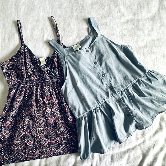 Maurices Studded Smocked Babydoll Tank & Shop The Mint Button Front Tank Size L - Picture 1 of 13